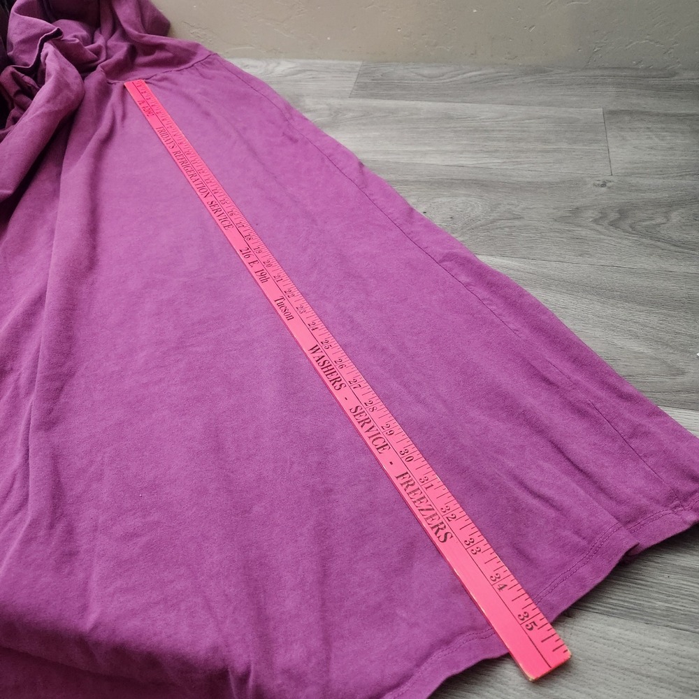 ASOS Curve Purple Maxi T Shirt Dress Size 18 Acid Wash Smock Tie Back Detail - Picture 7 of 13
